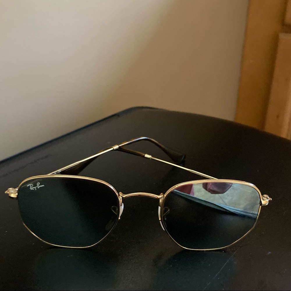 Ray-Ban Hexagonal Gold Sunglasses